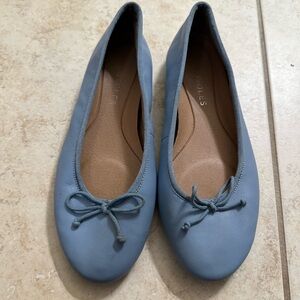 Blue Ballet Flats